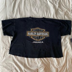 Vintage Harley Davidson Cropped Shirt